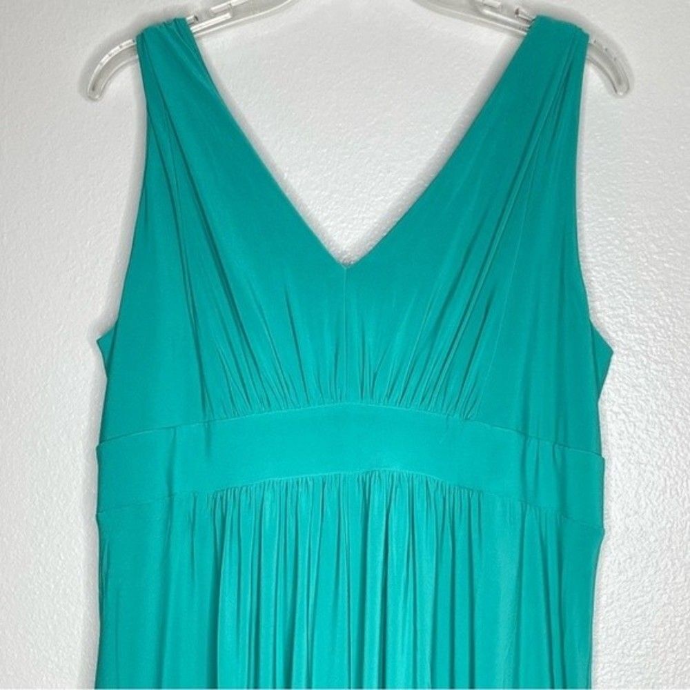 TravelSmith Women's Green Sleeveless Pleated Maxi Dress Size Large - Picture 6 of 12